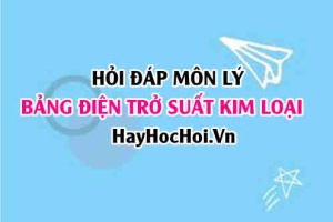 Điện trở suất của kim loại Vàng, Bạc, Đồng, Nhôm, Sắt? Vật lý 11